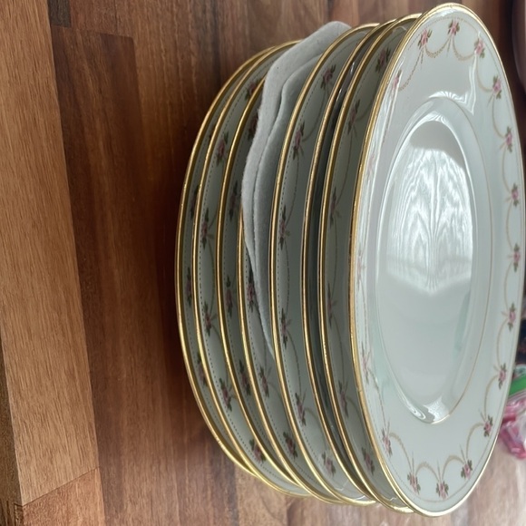 Vintage Limoges France salad plates set of 8 - Picture 3 of 5